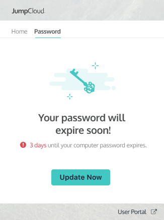 Password expiration Screen